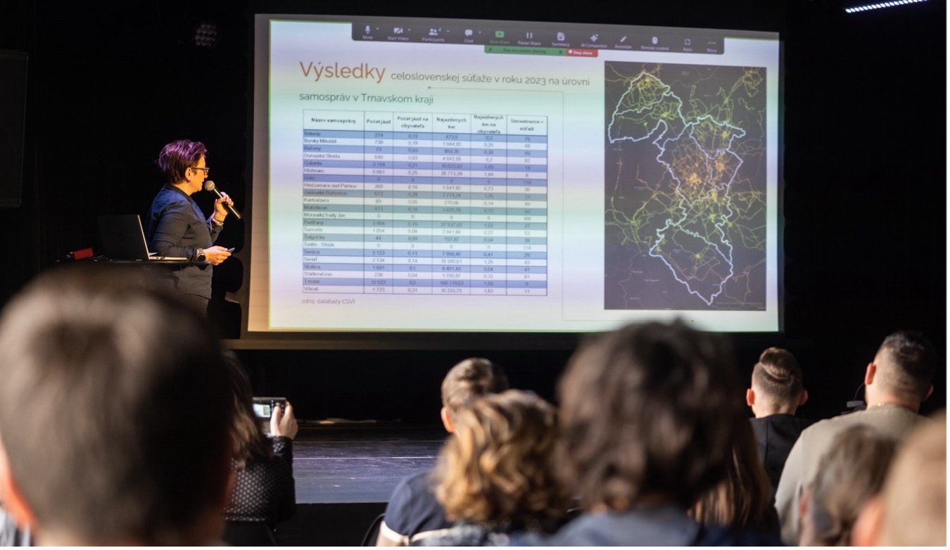 Ako zbierať dáta o doprave a využívať ich na podporu rozvoja aktívnej mobility? Odpovede ponúkol seminár siete CIVINET v Trnave.