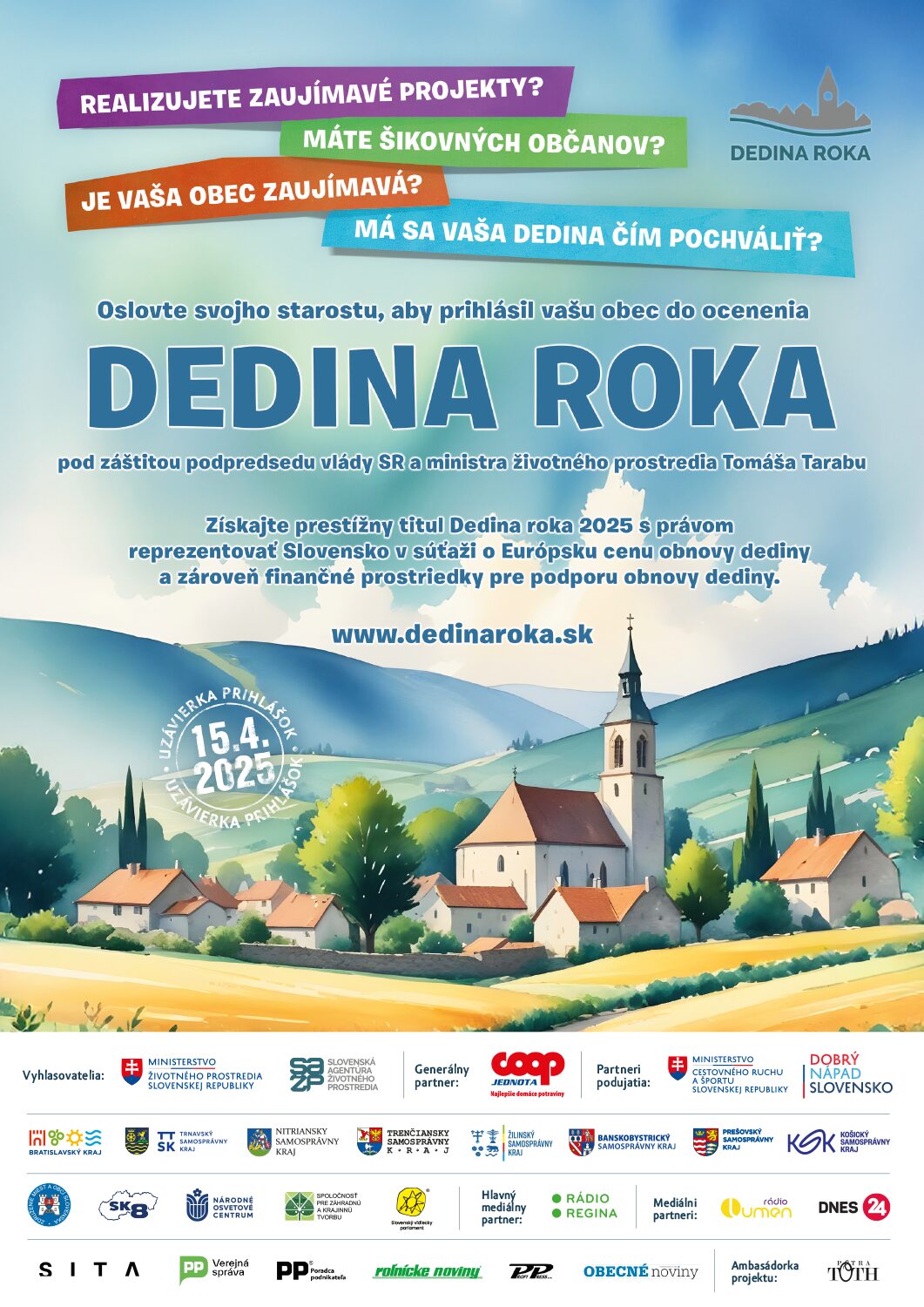 Odštartoval 13. ročník súťaže slovenských dedín Dedina roka