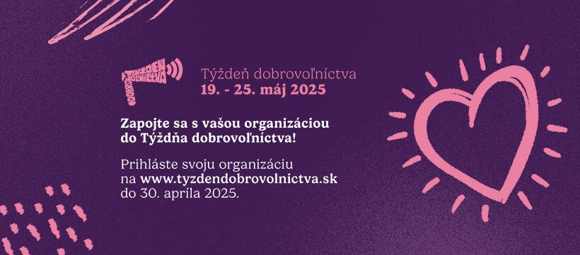Organizácie sa opäť môžu zapojiť do najväčšieho dobrovoľníckeho podujatia roka na Slovensku