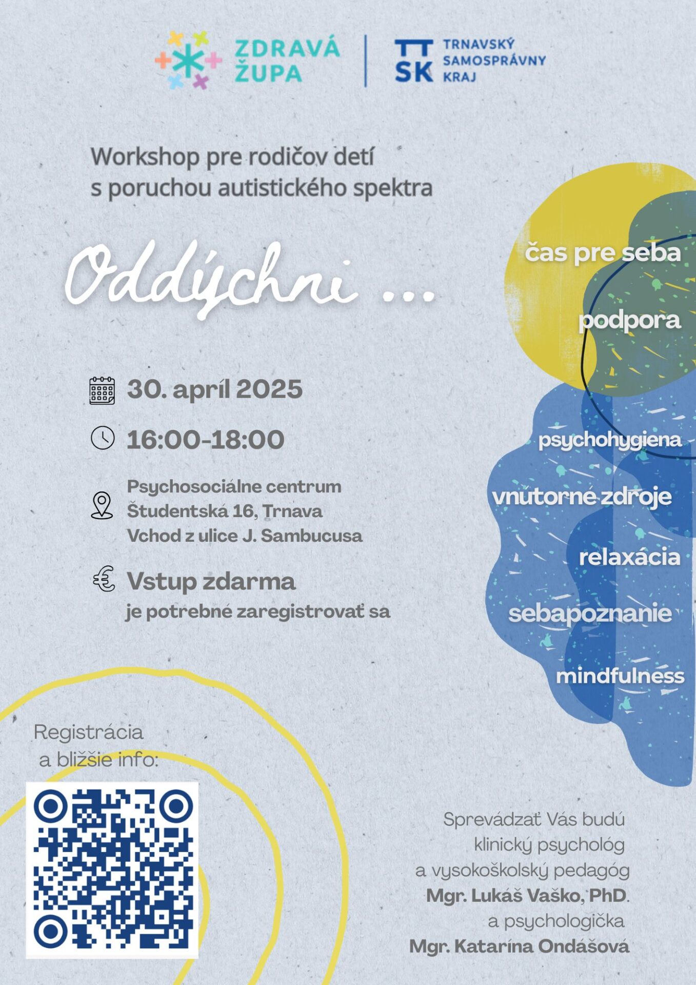 Workshop pre rodičov detí s poruchou autistického spektra