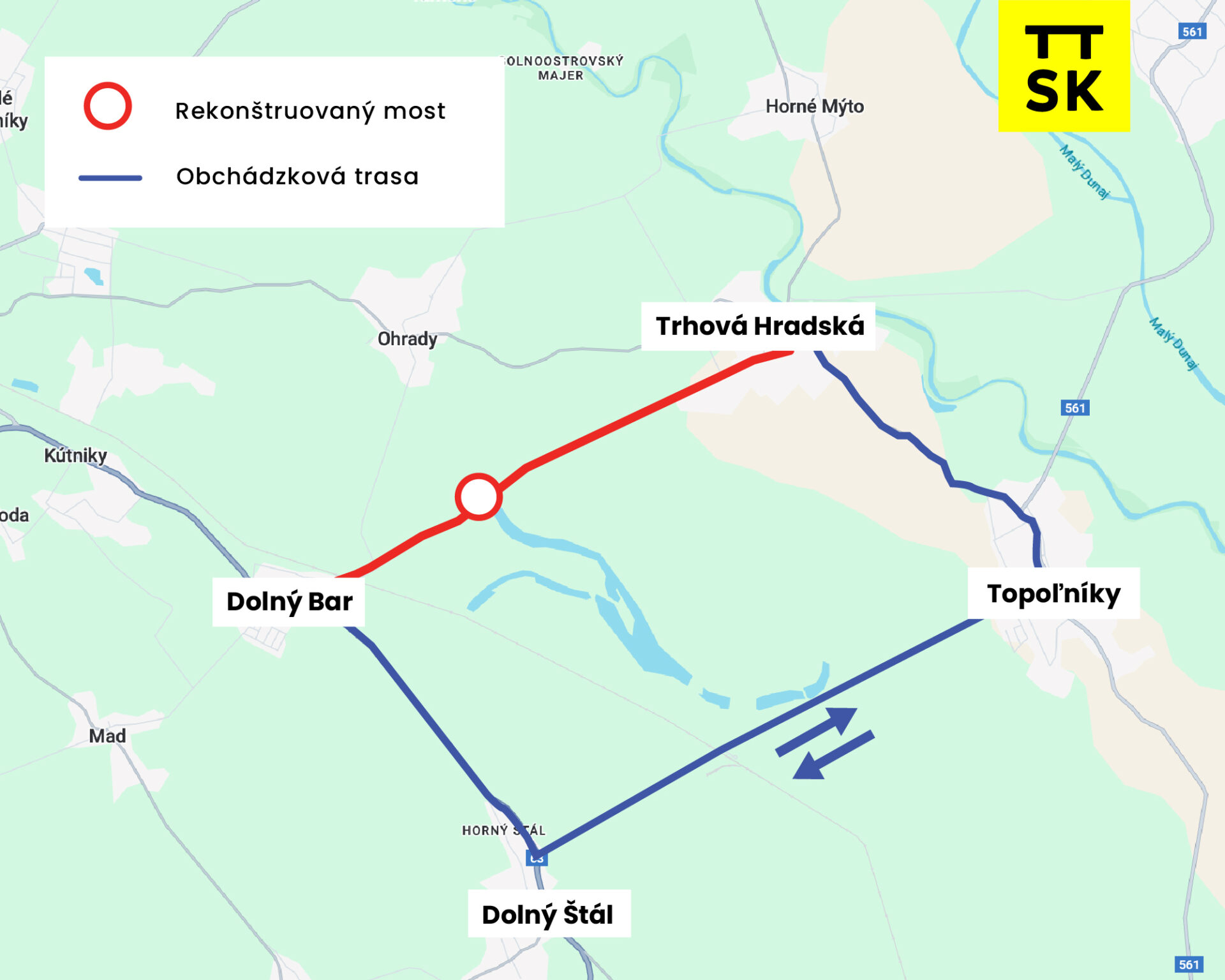 Župa začína s užitočnou rekonštrukciou mosta medzi Dolným Barom a Trhovou Hradskou