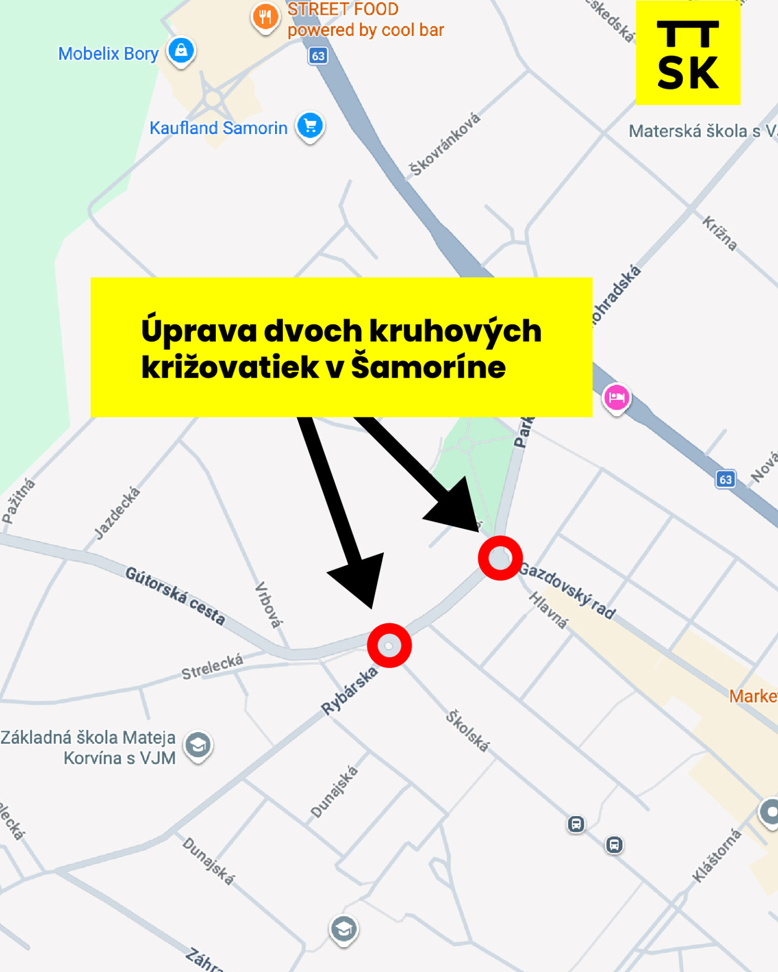 Začíname s rekonštrukciou okružných križovatiek v Šamoríne